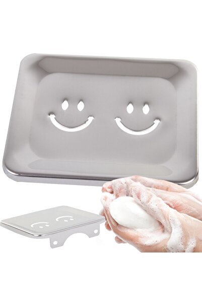 miraza Metal Wall Soap Dish, Installation Kit Included, Smiling Faces, 12 x 1...