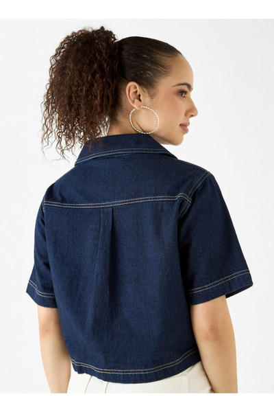 Lee Cooper Collared Denim Top With Chest Pockets