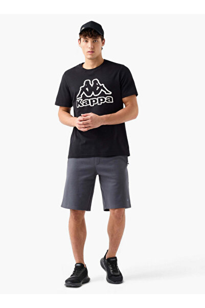 Kappa Logo Detail Shorts with Drawstring Closure and Pockets