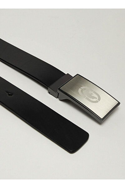ECKO Leather Belt With Buckle Closure
