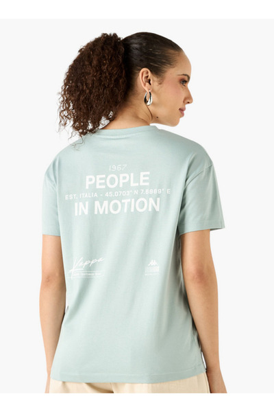 Kappa تي شيرت مطبوع برقبة دائرية وأكمام قصيرة