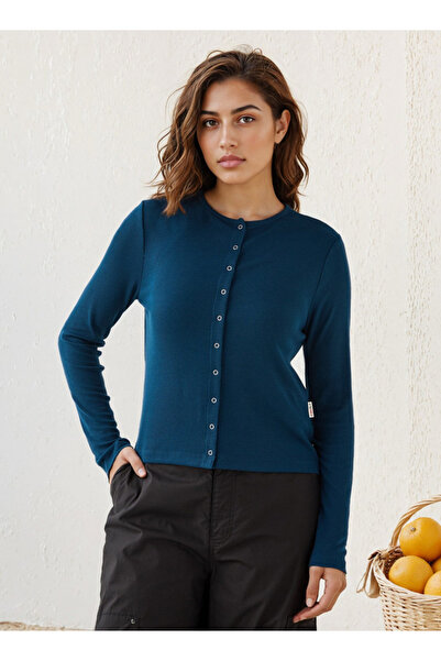 Lee Cooper Ribbed Henley T-shirt with Long Sleeves