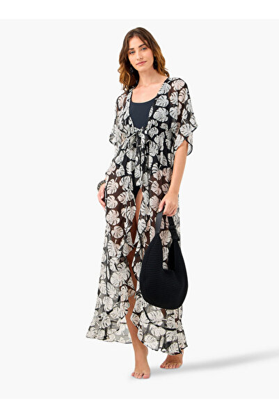 FAV غطاء مطبوع بالكامل مع أربطة وتفاصيل مجعدة