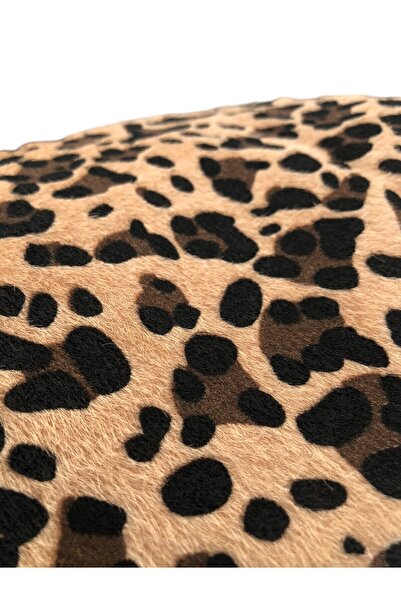 KumaşEvi Self-Adhesive Furry Leopard Fabric Shoe Bag Car Interior Upholstery Hobby Products 21 X 30 cm