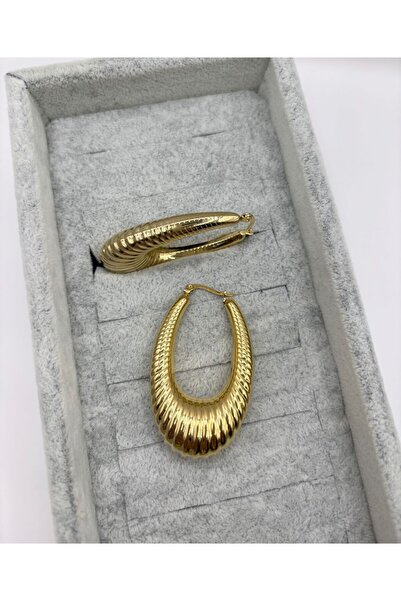 Aurora ÇELİK OVAL HALKA KÜPE