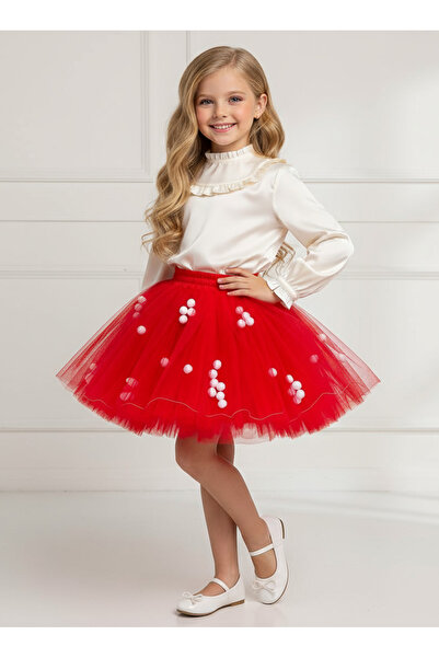 By Piera New Year's Special Detachable Led Lighted Pompom Tutu Skirt 05966