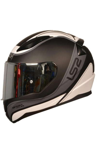 LS2 Rapid 2 Deeper Mat Beyaz-siyah Şeffaf Renkli Vizör