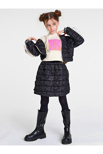 SheShe Μαύρο και άσπρο καπιτονέ άνετο σετ