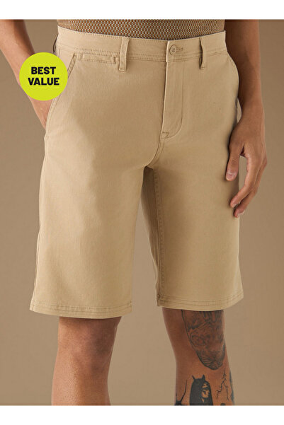 Smart Shorts with Button Closure and Pockets