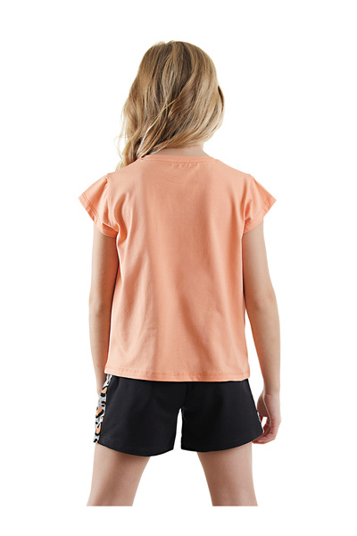 Denokids Zebra and Leo Girl T-Shirt Shorts Set