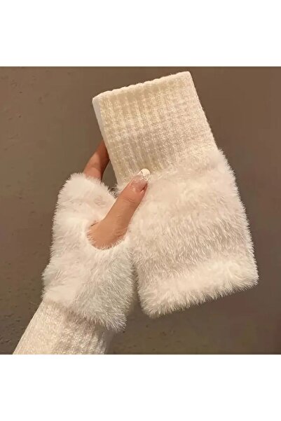 Dgt Luxury Теплі, нековзні, пухнасті рукавички без пальців