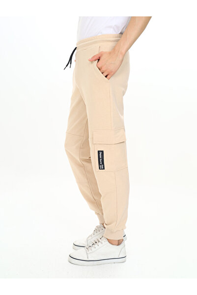 Denokids Boy's Stone Color Pocket Sweatpants