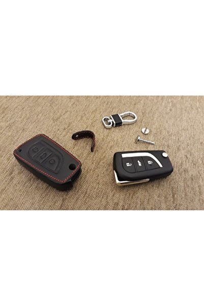 VTH Car key case knife made of eco-leather - Toyota Yaris Camry Corolla Prado Crown RAV4 Hilux