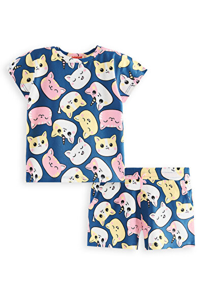 Denokids Cute Cats T-Shirt Shorts Set