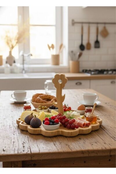 Bambum Zyra Bamboo Presentation Plate, Tableware Presentation Stand and Catering Presentation Stand, Serving Tray