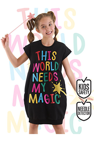 MSHB&G Magical Black Summer Dress for Girl - Elastic Skirt