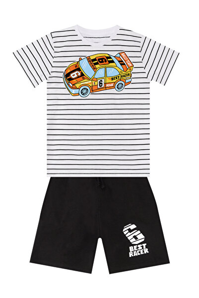 MSHB&G Racer Car Stripes Boys Summer T-Shirt Shorts Set
