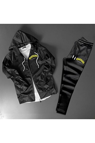 ByFourMan Σετ αθλητικής φόρμας HARVARD με τύπωμα Black Scuba