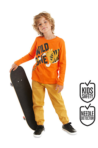Denokids Wild One Boy's T-shirt Woven Trousers Set