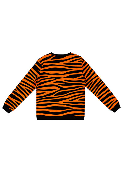 Denokids Суичър с апликации на тигър за момче