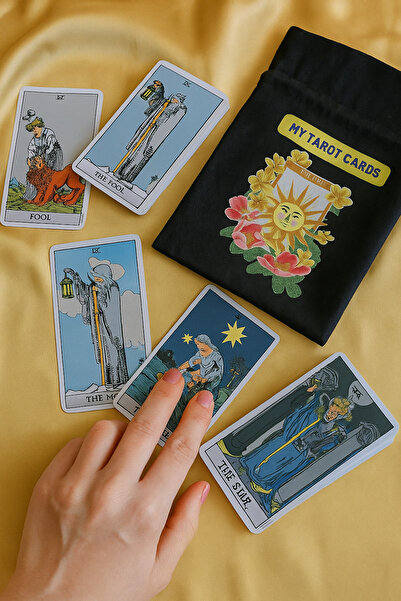 Attolya Tarot kartı torbası, tarot kartları için torba, tarot torbası, kart t...
