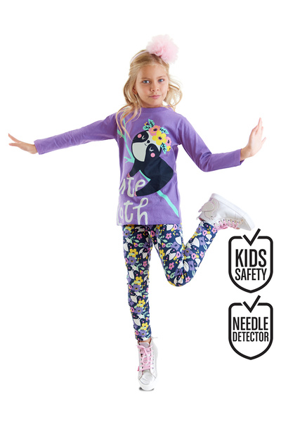 Denokids Sloth Girl Child Tunic Tights Set