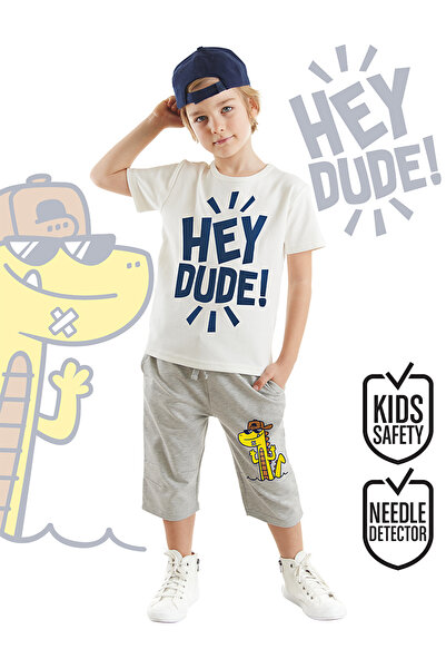 Denokids Hey Dude Boy's T-shirt Capri Shorts Set