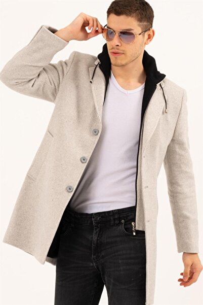 Dewberry PLT8376 ERKEK PALTO-DESENLİ BEJ