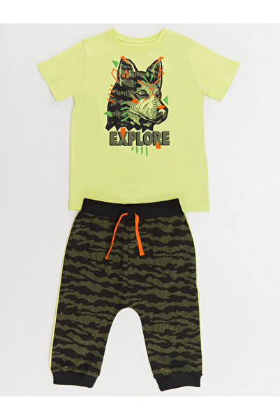 MSHB&G Explorer Wolf Boy T-shirt Capri Shorts Set