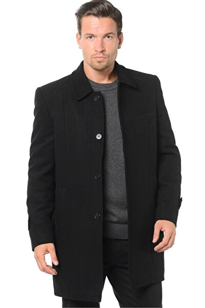 Dewberry PLT7226 BATTAL PALTO-SİYAH