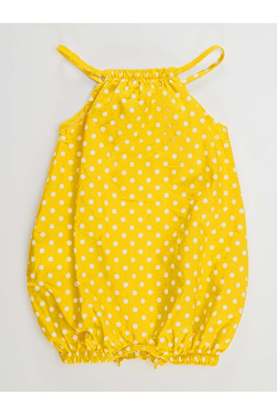 Denokids Bee Baby Girl Poplin Yellow Jumpsuit