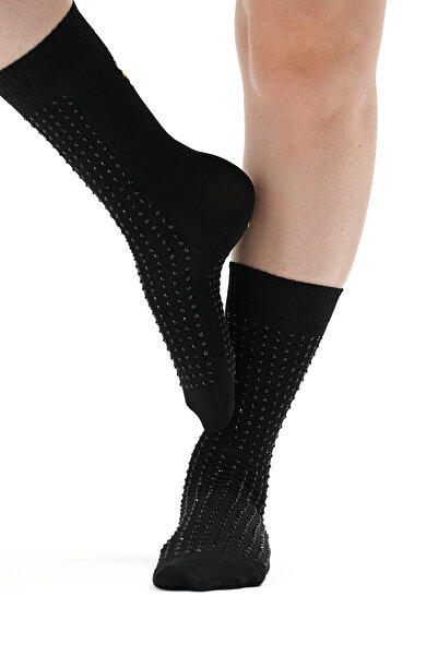 Muse Of Socks جوارب يوجا وبيلاتيس سوداء غير قابلة للانزلاق من Fully M'gems