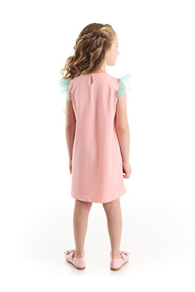 Denokids Pink Tulle Romantic Girl's Summer Dress