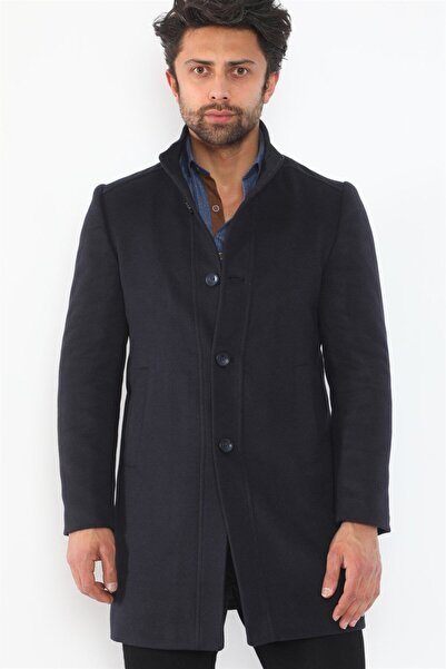 Dewberry Plt8370 Men's Coat-Dark Blue
