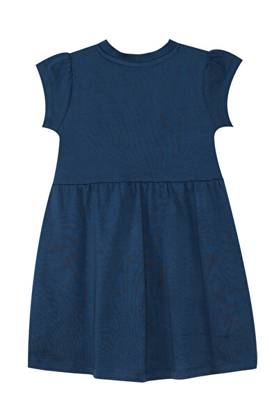 Denokids Dívčí letní šaty z námořnické modré bavlny se vzorem koaly