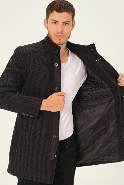 Dewberry PLT8369 PALTO-DESENLİ SİYAH