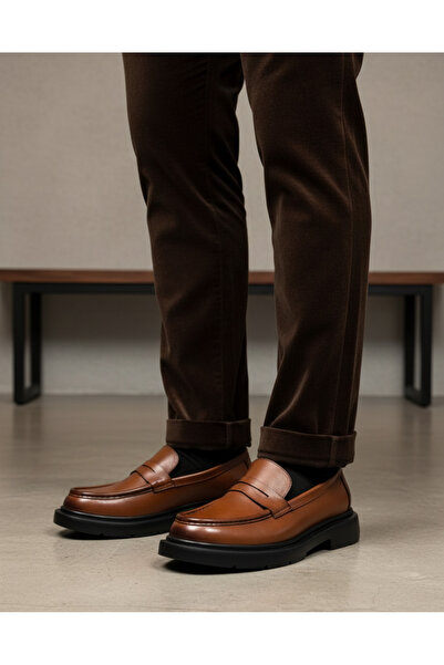 Caffcas Чоловічі класичні туфлі з натуральної шкіри Taba Oxford 1445-22