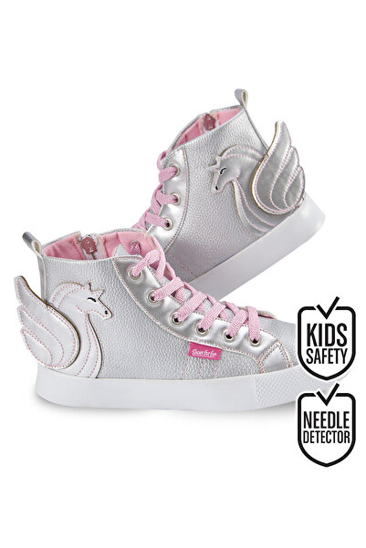 Denokids Szárnyas Unicorn ezüst színű lány tornacipő