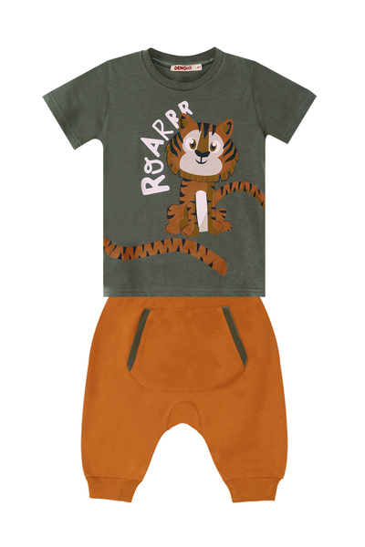 Denokids Boy's Capri and T-shirt Set - Little Tiger