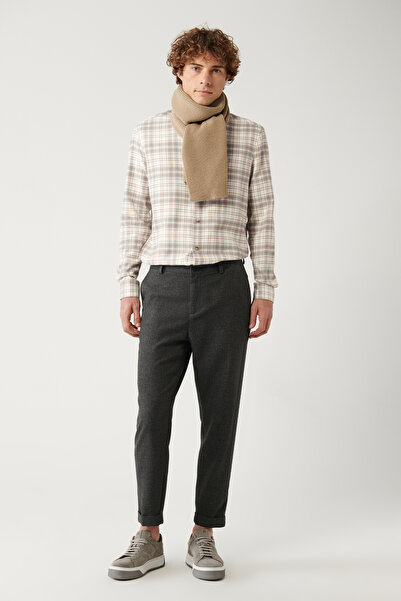 Avva Men's Anthracite Side Pocket Chino Pants A32Y3081