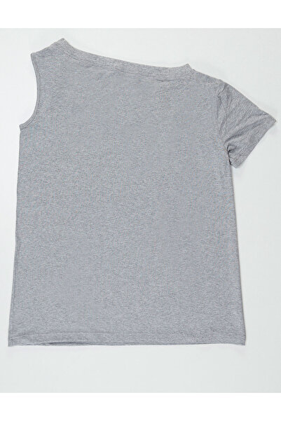 MSHB&G Single Sleeve Gray Swan Combed Cotton Summer Dress - Girl