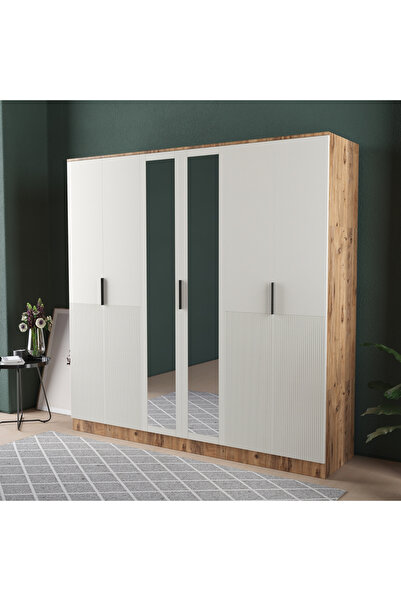 Teen & Bright VENÜS 6 KAPAKLI EKO GARDIROP - MDF KAPAK