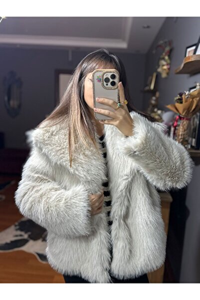 MODAGK Women's Trend Faux Fur Coat
