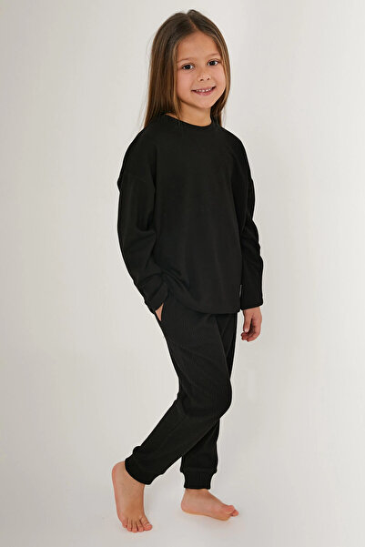Rolypoly Black Girl's Long Sleeve Pajama Set