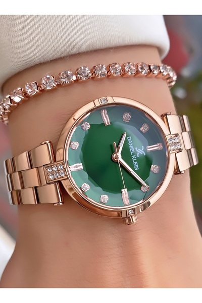 Daniel Klein Kadın Kol Saati – Rose Gold Çelik Kordon, Kare Kasa, Zarif Kelebek Hediyeli Bileklik