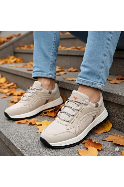 homiro Men's Winter Waterproof Sports Shoes - Beige