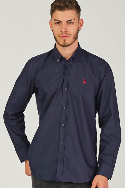 Dewberry G725 Men's Shirt-Dark Navy Blue