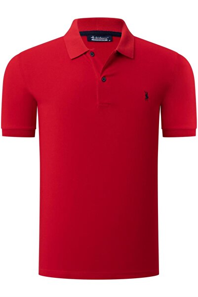 Dewberry Double Set T8561 Men's T-Shirt-Red-Blue
