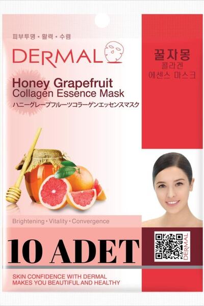 Dermal Aydınlatıcı Ve Canlandırıcı Bal Greyfurt Kolajen Özlü Maske X10 Adet