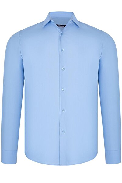 Dewberry Men's Long Sleeve Classic Collar Casual Office Stylish Basic Shirt